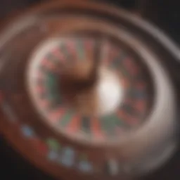 A roulette wheel in action showcasing the vibrant colors and layout.