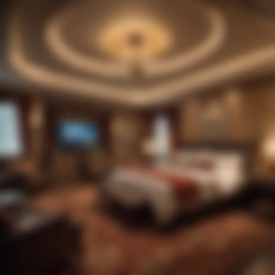 Luxurious room interior in a hotel near Mohegan Sun