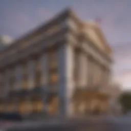 Exterior view of Caesars Casino Philadelphia showcasing its architectural grandeur
