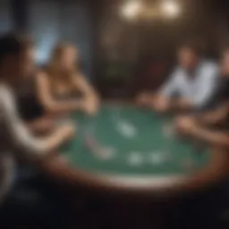A virtual poker table showcasing an engaging online game