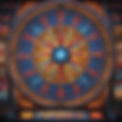 Colorful display of Wheel of Fortune slot machine interface