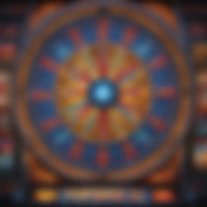 Colorful display of Wheel of Fortune slot machine interface