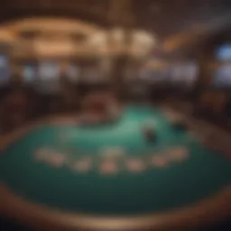 A stylish blackjack table setup in a local casino