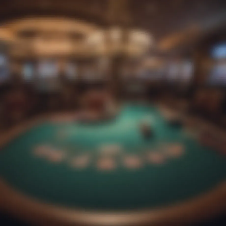 A stylish blackjack table setup in a local casino