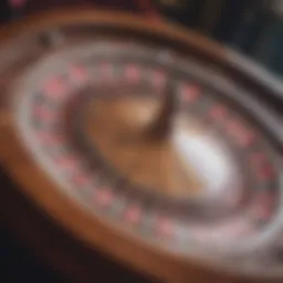 Roulette wheel with colored pockets
