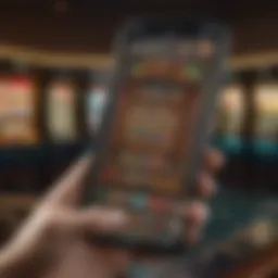 An engaging visual of a mobile screen displaying popular slot apps