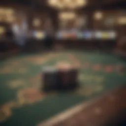 A virtual poker table with digital chips