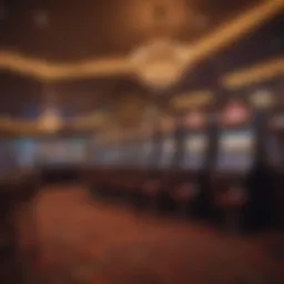 Vibrant interior of a popular Biloxi casino featuring video poker machines.