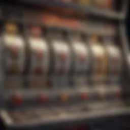 An intricate display of classic slot machine symbols.