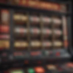 A captivating view of a virtual slot machine in action, showcasing vibrant graphics.