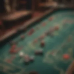 Craps table layout showcasing various betting options