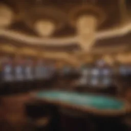 Luxurious interior of a Las Vegas casino