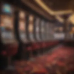 A vibrant casino floor showcasing slot machines in action