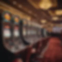 A vibrant video poker machine in a bustling casino environment