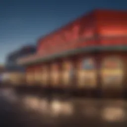 Casino exterior showcasing vibrant nightlife